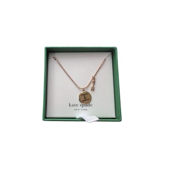 Kate Spade New York “Onward & Upward” Gold Pendant Necklace (NWT) - Picture 2 of 3